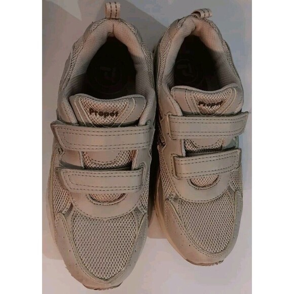 Propet Beige Double Strap Comfort Athletic Shock Absorbing Tennis Shoe - Picture 5 of 16